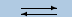 $ \mathrm{\unitlength 1mm \begin{picture}(15,3) \put(12,0.5){\vector(-1,0){8}} \put(4,1.75){\vector(1,0){8}}
\end{picture} }$