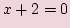 $ x+2=0$