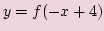 $ y=f(-x+4)$