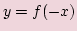 $\displaystyle y=f(-x)$